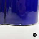 Italian mid-century modern Blue bowl by Mangiarotti for Fratelli Brambilla 1970s