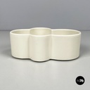 Italian mid-century modern white bowl by Mangiarotti Fratelli Brambilla 1970s