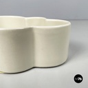 Italian mid-century modern white bowl by Mangiarotti Fratelli Brambilla 1970s