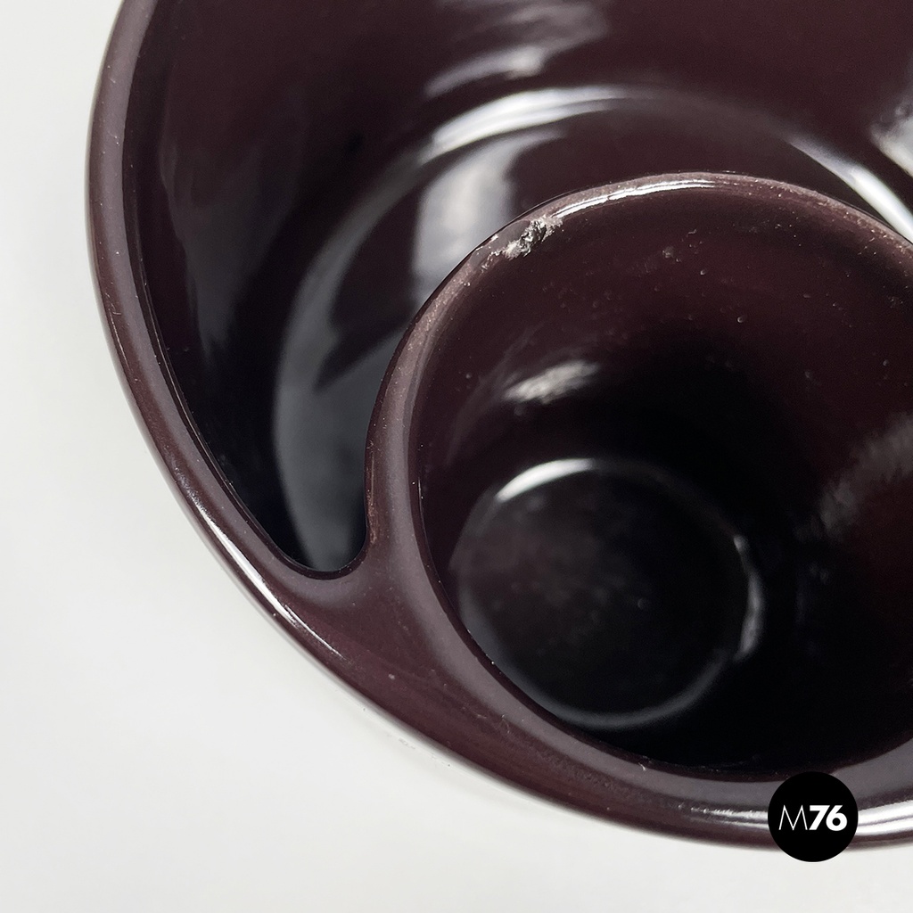 Italian mid-century modern brown vase by Mangiarotti Fratelli Brambilla, 1970s