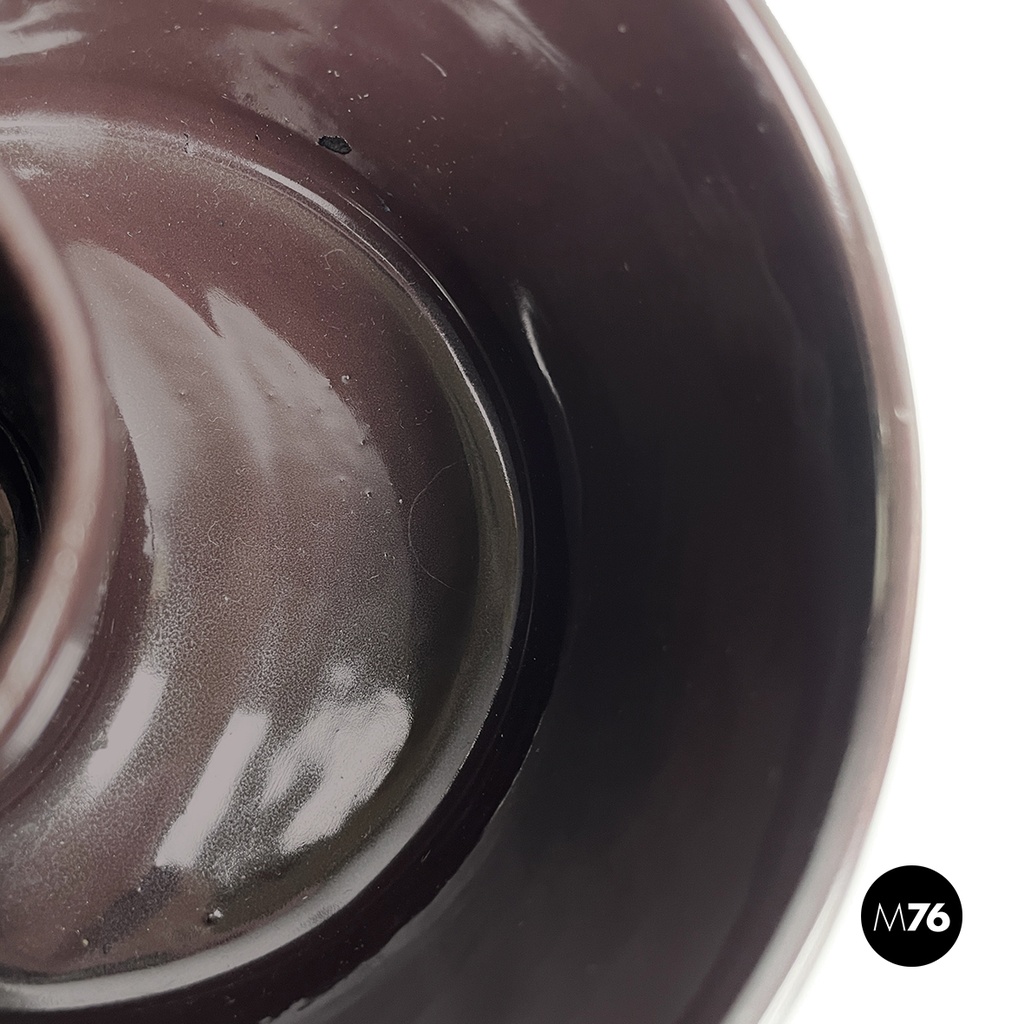 Italian mid-century modern brown vase by Mangiarotti Fratelli Brambilla, 1970s