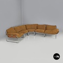 Italian modern brown fabric modular sofa Compor S 72 by Gero for Mussi, 1970s