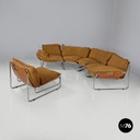 Italian modern brown fabric modular sofa Compor S 72 by Gero for Mussi, 1970s