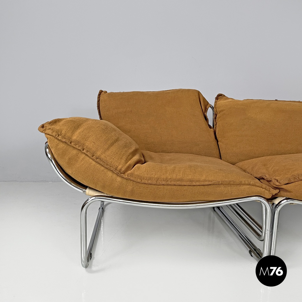 Italian modern brown fabric modular sofa Compor S 72 by Gero for Mussi, 1970s