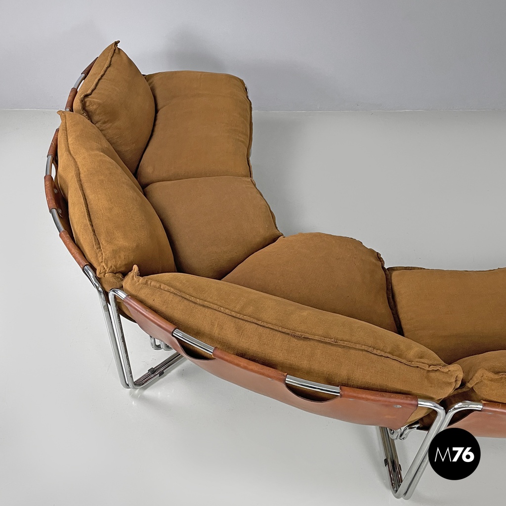 Italian modern brown fabric modular sofa Compor S 72 by Gero for Mussi, 1970s