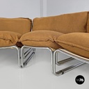 Italian modern brown fabric modular sofa Compor S 72 by Gero for Mussi, 1970s