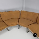 Italian modern brown fabric modular sofa Compor S 72 by Gero for Mussi, 1970s
