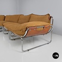 Italian modern brown fabric modular sofa Compor S 72 by Gero for Mussi, 1970s