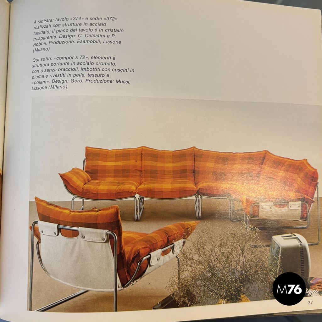 Italian modern brown fabric modular sofa Compor S 72 by Gero for Mussi, 1970s