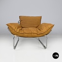 Italian modern brown fabric armchair Compor S 72 by Gero for Mussi, 1970s