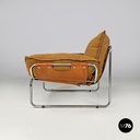 Italian modern brown fabric armchair Compor S 72 by Gero for Mussi, 1970s