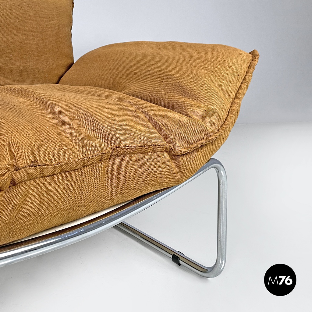 Italian modern brown fabric armchair Compor S 72 by Gero for Mussi, 1970s