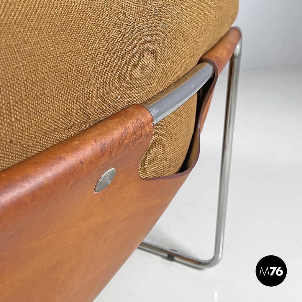 Italian modern brown fabric armchair Compor S 72 by Gero for Mussi, 1970s