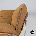 Italian modern brown fabric armchair Compor S 72 by Gero for Mussi, 1970s