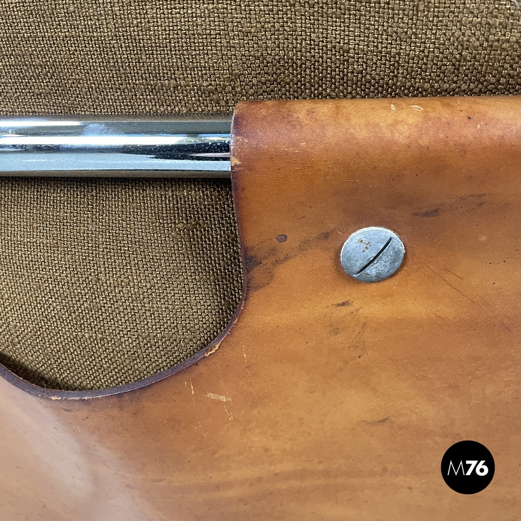 Italian modern brown fabric armchair Compor S 72 by Gero for Mussi, 1970s