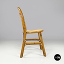 Italian modern rattan and Vienna straw chairs with round seats, 1970s