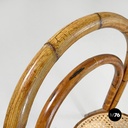 Italian modern rattan and Vienna straw chairs with round seats, 1970s