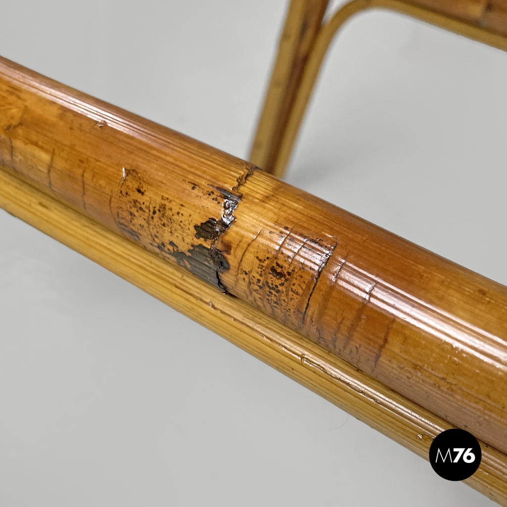 Italian modern rattan and Vienna straw chairs with round seats, 1970s