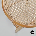 Italian modern rattan and Vienna straw chairs with round seats, 1970s