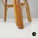 Italian modern rattan and Vienna straw chairs with round seats, 1970s