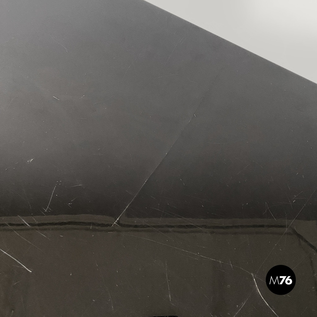 Italian modern black wood Saratoga table Lella Massimo Vignelli Poltronova 1960s