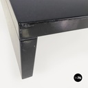 Italian modern black wood Saratoga table Lella Massimo Vignelli Poltronova 1960s