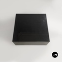 Italian modern black wood Saratoga table Lella Massimo Vignelli Poltronova 1960s