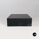 Italian modern black wood Saratoga table Lella Massimo Vignelli Poltronova 1960s