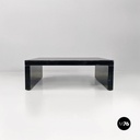 Italian modern black wood Saratoga table Lella Massimo Vignelli Poltronova 1960s