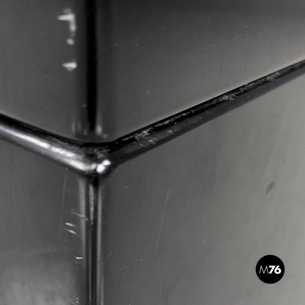 Italian modern black wood Saratoga table Lella Massimo Vignelli Poltronova 1960s