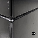 Italian modern black wood Saratoga table Lella Massimo Vignelli Poltronova 1960s