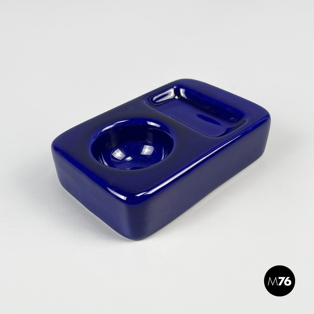 Italian mid-century modern blue egg cup by Mangiarotti Fratelli Brambilla 1970s