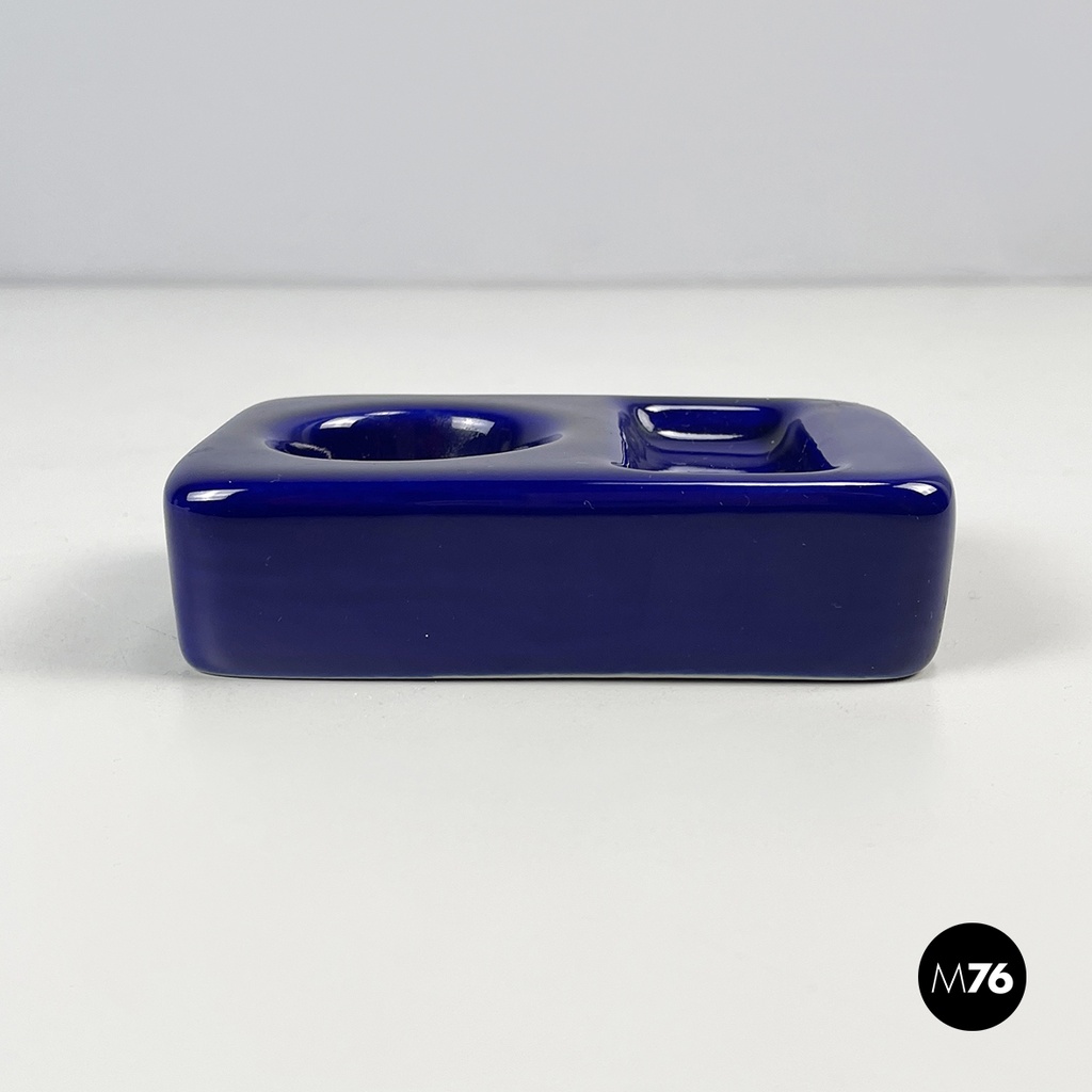 Italian mid-century modern blue egg cup by Mangiarotti Fratelli Brambilla 1970s