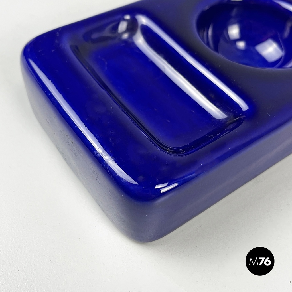 Italian mid-century modern blue egg cup by Mangiarotti Fratelli Brambilla 1970s