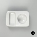 Italian mid-century modern white egg cups by Mangiarotti Fratelli Brambilla 1970