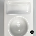 Italian mid-century modern white egg cups by Mangiarotti Fratelli Brambilla 1970