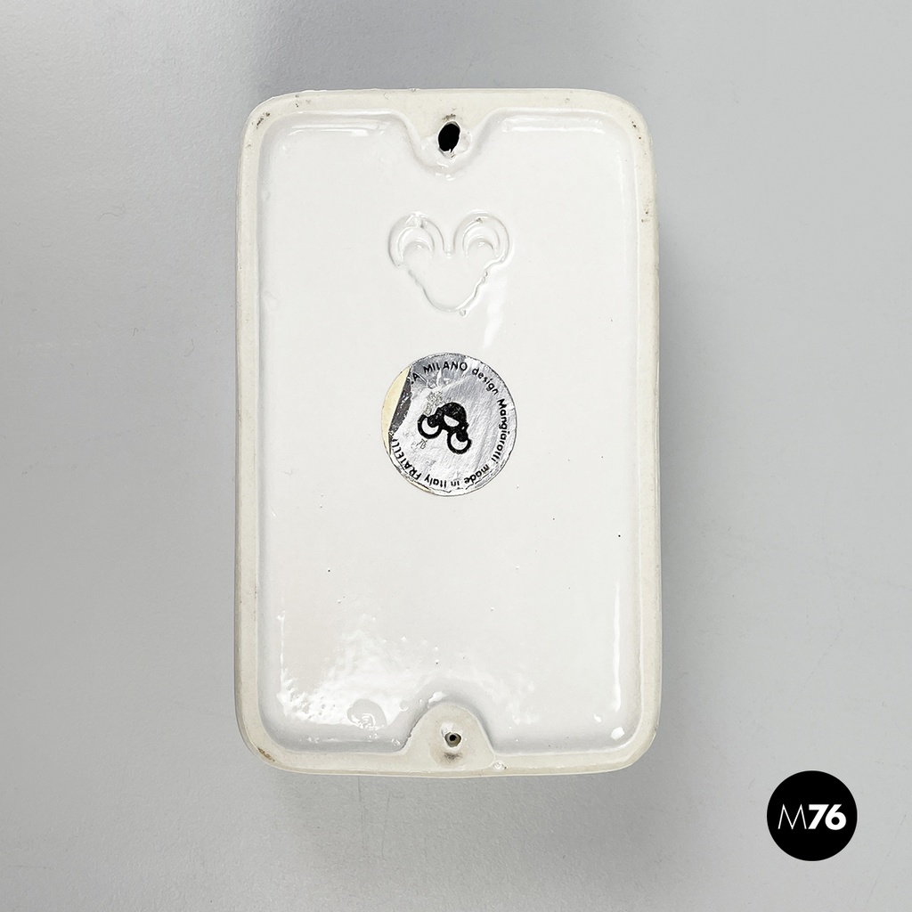 Italian mid-century modern white egg cups by Mangiarotti Fratelli Brambilla 1970