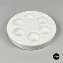 Italian mid-century modern white egg cup by Mangiarotti Fratelli Brambilla 1970s