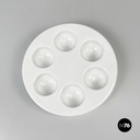 Italian mid-century modern white egg cup by Mangiarotti Fratelli Brambilla 1970s