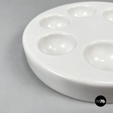 Italian mid-century modern white egg cup by Mangiarotti Fratelli Brambilla 1970s