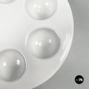 Italian mid-century modern white egg cup by Mangiarotti Fratelli Brambilla 1970s