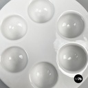 Italian mid-century modern white egg cup by Mangiarotti Fratelli Brambilla 1970s