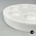 Italian mid-century modern white egg cup by Mangiarotti Fratelli Brambilla 1970s