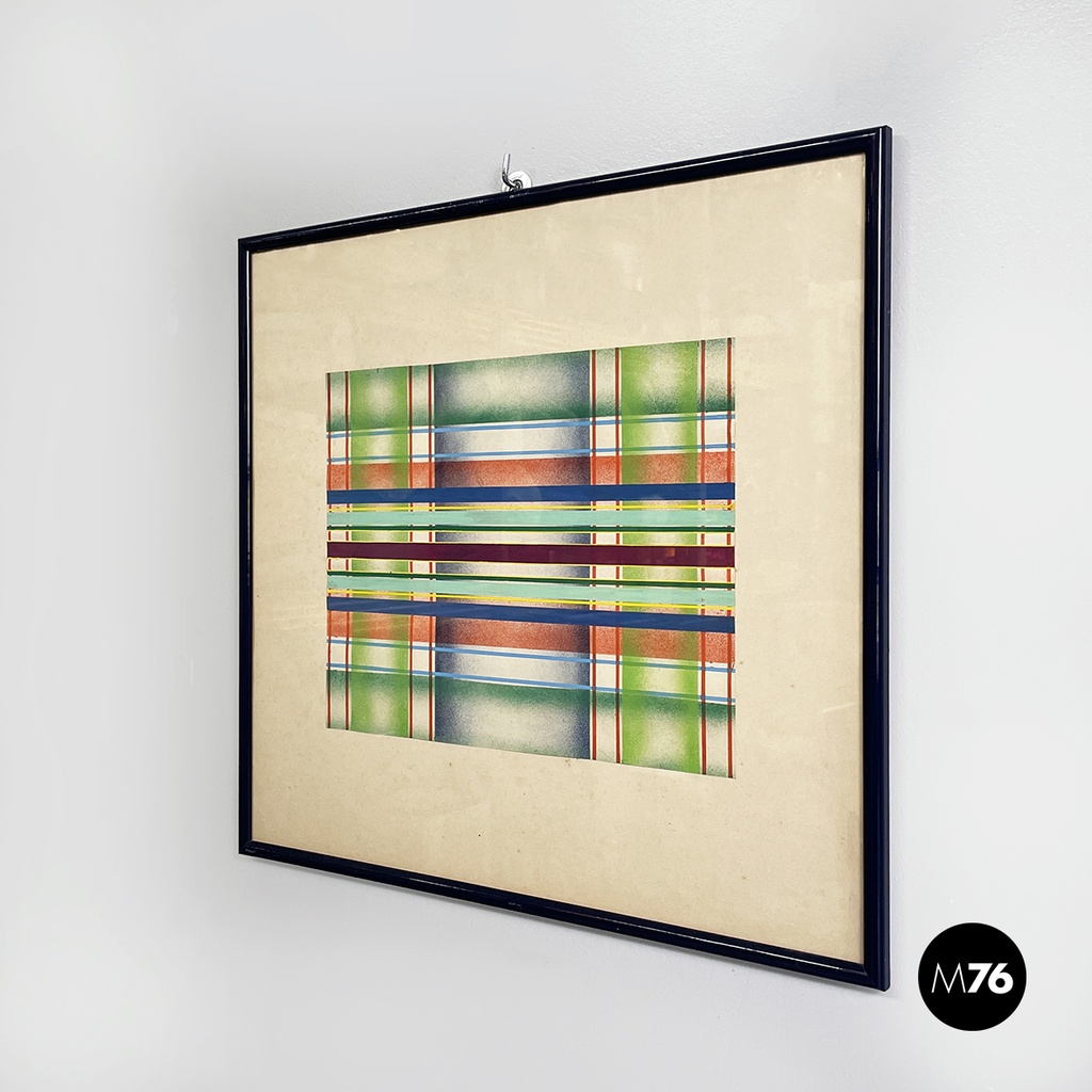 Quadro geometrico su carta, 1990 ca.