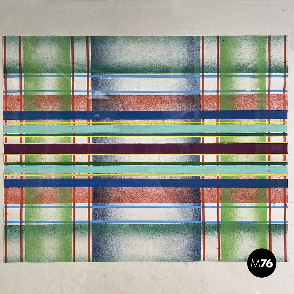 Quadro geometrico su carta, 1990 ca.