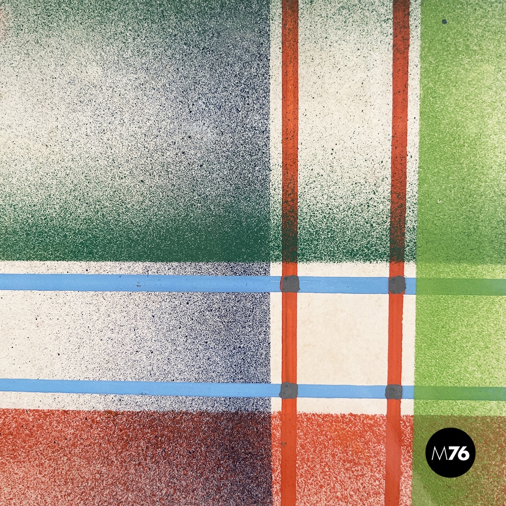 Quadro geometrico su carta, 1990 ca.