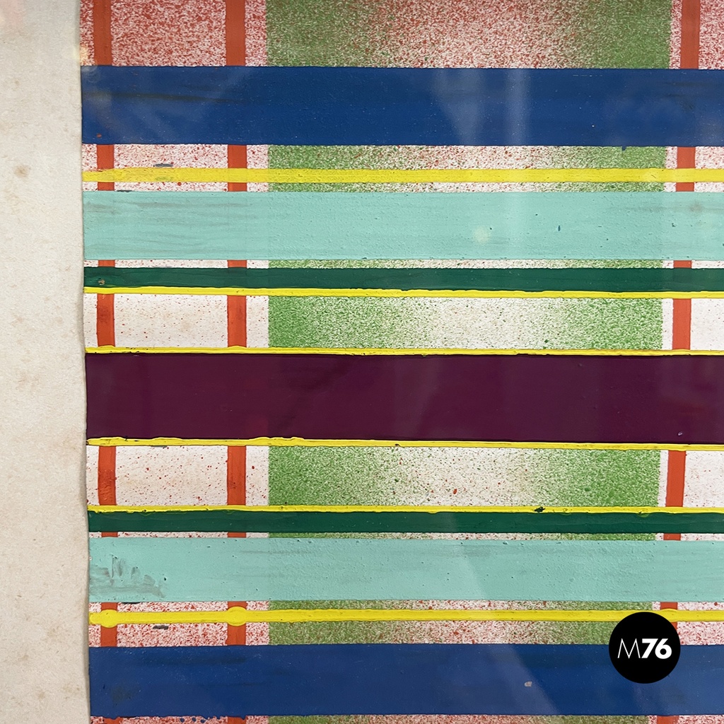 Quadro geometrico su carta, 1990 ca.