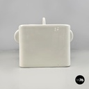 Italian modern white ceramic teapot Angelo Mangiarotti Fratelli Brambilla, 1970s