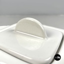 Italian modern white ceramic teapot Angelo Mangiarotti Fratelli Brambilla, 1970s