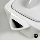 Italian modern white ceramic teapot Angelo Mangiarotti Fratelli Brambilla, 1970s